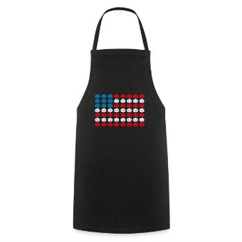 Halloween-Kürbis amerikanische Flagge Patriotismus - Kochschürze - Schwarz - Vorne - AI Model Male 185 dark (185cm)