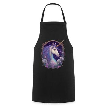Licorne gothique Poney Magique Cheval Enchanteur - Tablier de cuisine - noir - Devant - AI Model Male 185 dark (185cm)