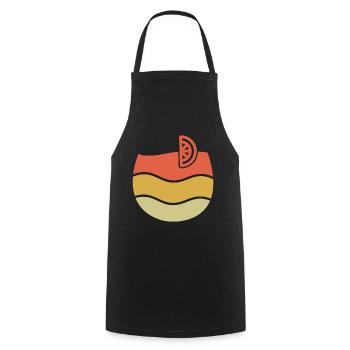 Vintage Summer Drink Alcohol Surf Hello Summer - Cooking Apron - black - Front - AI Model Male 185 dark (185cm)