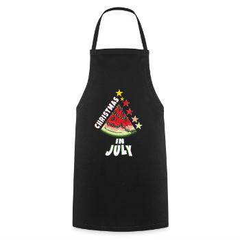 Wassermelone Weihnachten Juli Weihnachtsmann Surfen Hallo Sommer - Kochschürze - Schwarz - Vorne - AI Model Male 185 dark (185cm)