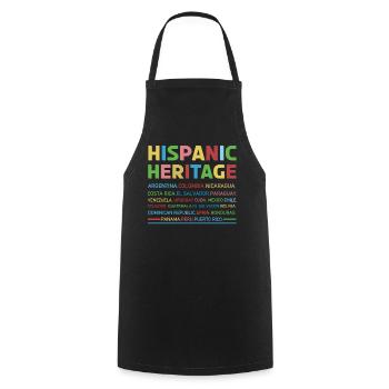 Pays Patrimoine hispanique national hispanique - Tablier de cuisine - noir - Devant - AI Model Male 185 dark (185cm)
