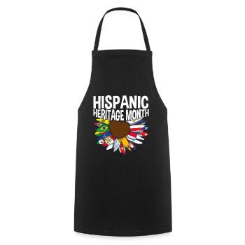 Sonnenblume Hispanisches nationales hispanisches Erbe - Kochschürze - Schwarz - Vorne - AI Model Male 185 dark (185cm)
