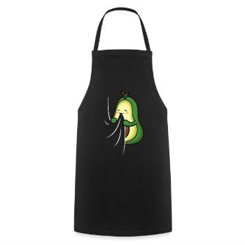 Avocado eats t-shirt Starving avocado - Cooking Apron - black - Front - AI Model Male 185 dark (185cm)