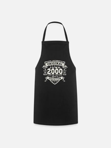 23ème Anniversaire Homme Juin Millésime 2000 Original - Tablier de cuisine - noir