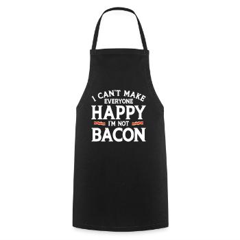 Bacon Gift Bacon Saying Food Bacon - Tablier de cuisine - noir - Devant - AI Model Male 185 dark (185cm)