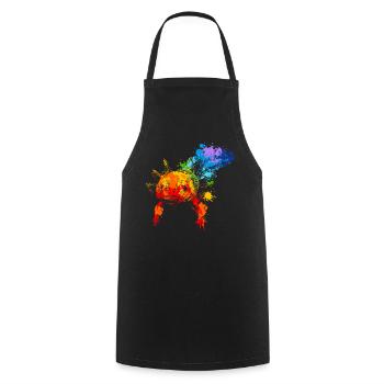 Axolotl Splash Art Tierliebhaber - Kochschürze - Schwarz - Vorne - AI Model Male 185 dark (185cm)