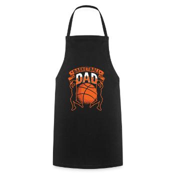 Basketball Father Team Entraîneur des joueurs de basket-ball - Tablier de cuisine - noir - Devant - AI Model Male 185 dark (185cm)