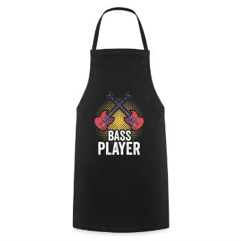 Bassist Bass Bass Guitarist Bass Guitar Musician - Cooking Apron - black - Front - AI Model Male 185 dark (185cm)