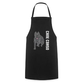 Cane corso - Tablier de cuisine - noir - Devant - AI Model Male 185 dark (185cm)