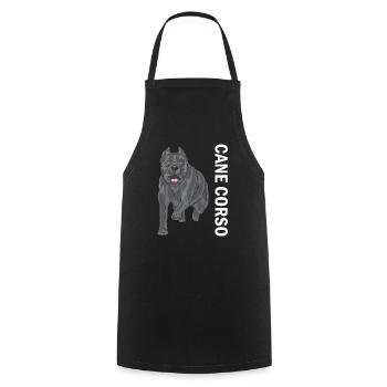 Cane corso - Tablier de cuisine - noir - Devant - AI Model Male 185 dark (185cm)