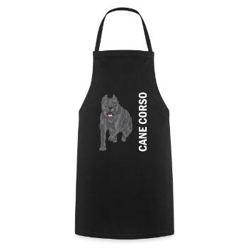 Cane corso - Tablier de cuisine - noir - Devant - AI Model Male 185 dark (185cm)