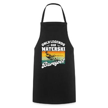 Barefoot Waterskiing - Cooking Apron - black - Front - AI Model Male 185 dark (185cm)
