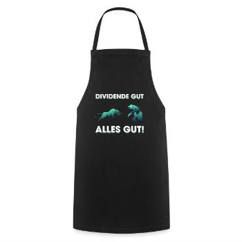 Dividende Gut Alles Gut - Kochschürze - Schwarz - Vorne - AI Model Male 185 dark (185cm)