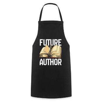 Autor Geschenk Spruch Bücherwurm Schriftsteller - Kochschürze - Schwarz - Vorne - AI Model Male 185 dark (185cm)