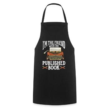 Autor Geschenk Spruch Bücherwurm Schriftsteller - Kochschürze - Schwarz - Vorne - AI Model Male 185 dark (185cm)