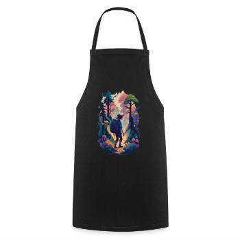 Holidays Nature Hiking in the mountains Leisure Hobby - Cooking Apron - black - Front - AI Model Male 185 dark (185cm)