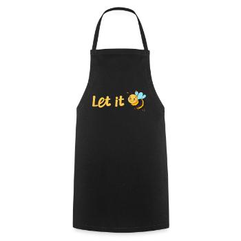 Let it Bee - Cooking Apron - black - Front - AI Model Male 185 dark (185cm)
