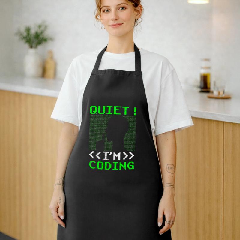Silent I Programming Coding Coder Programming Cooking Apron