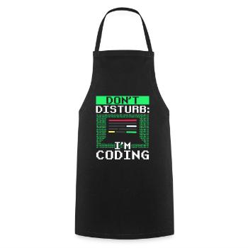 Don't bother: I program Coding Coder - Cooking Apron - black - Front - AI Model Male 185 dark (185cm)