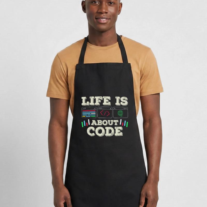 Im Leben Geht Es Um Code Coder Coding Kochschürze