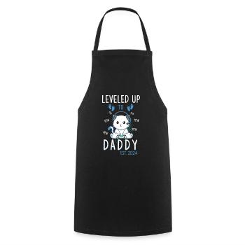 Nivelé jusqu’à papa 2024 - Tablier de cuisine - noir - Devant - AI Model Male 185 dark (185cm)
