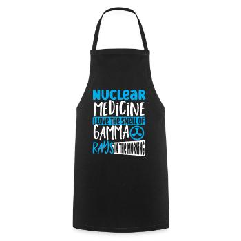 Médecine nucléaire J’aime l’odeur de - Tablier de cuisine - noir - Devant - AI Model Male 185 dark (185cm)