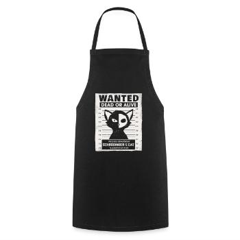 Wanted Dead Or Alive Schrödingers Cat - Cooking Apron - black - Front - AI Model Male 185 dark (185cm)