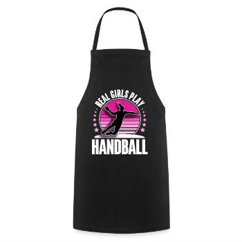 Handball Handballer - Kochschürze - Schwarz - Vorne - AI Model Male 185 dark (185cm)