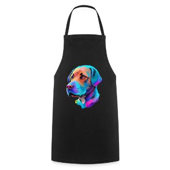 Farbenfrohe Labrador Hund Illustration Hundeliebe - Kochschürze - Schwarz - Vorne - AI Model Male 185 dark (185cm)