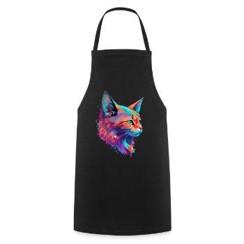 Cats Pet Art Cute Cat Cute Kitten - Cooking Apron - black - Front - AI Model Male 185 dark (185cm)