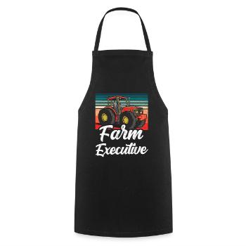 Chef Fermier Agriculteur - Tablier de cuisine - noir - Devant - AI Model Male 185 dark (185cm)