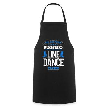 Linedance Line Dance Country Rentner Opa Geschenk - Kochschürze - Schwarz - Vorne - AI Model Male 185 dark (185cm)