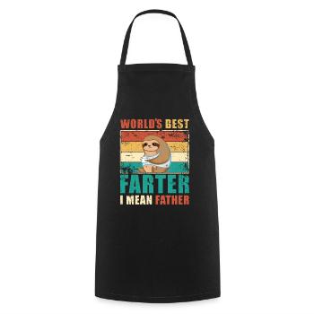 Father World's Best Fart Funny Father's Day Saying - Cooking Apron - black - Front - AI Model Male 185 dark (185cm)