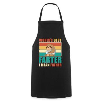 Le meilleur père au monde - Drôle de papa - Tablier de cuisine - noir - Devant - AI Model Male 185 dark (185cm)