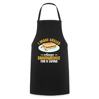 Love Grilled Cheese Men Women - Kochschürze - Schwarz - Vorne - AI Model Male 185 dark (185cm)