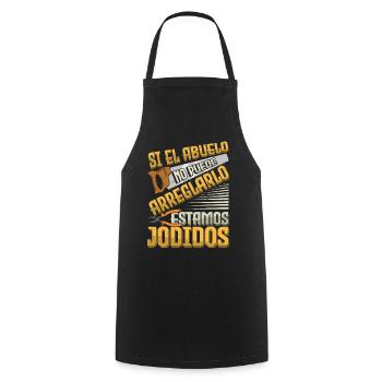 If Granddad Fix No One Can Grandpa Father's Day - Cooking Apron - black - Front - AI Model Male 185 dark (185cm)