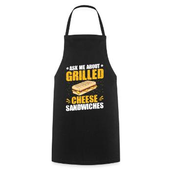 Amour Fromage Grillé Hommes Femmes - Tablier de cuisine - noir - Devant - AI Model Male 185 dark (185cm)
