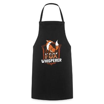 Fox Whisperer Fox Whisperer Animal Foxes Sayings - Cooking Apron - black - Front - AI Model Male 185 dark (185cm)