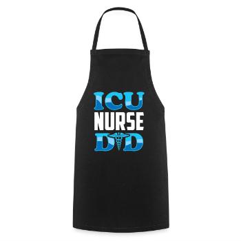Intensive Care Nurse Dad Intensive Care - Cooking Apron - black - Front - AI Model Male 185 dark (185cm)