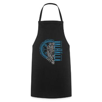 Nœud viking celtique et âme d’ours du Valhalla - Tablier de cuisine - noir - Devant - AI Model Male 185 dark (185cm)