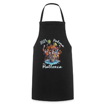 Funny Party Mile Palma de Mallorca Gift - Cooking Apron - black - Front - AI Model Male 185 dark (185cm)