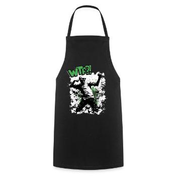 WTF Abbreviation Cool Saying Abitur School - Cooking Apron - black - Front - AI Model Male 185 dark (185cm)