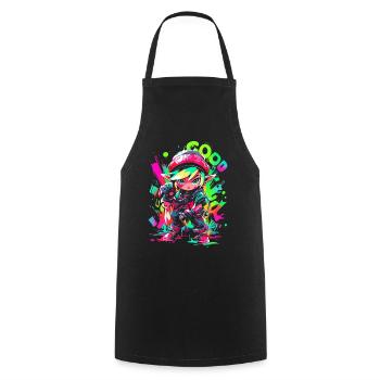 Cooles Gaming-Design Legendärer Waldjunge Graffiti - Kochschürze - Schwarz - Vorne - AI Model Male 185 dark (185cm)
