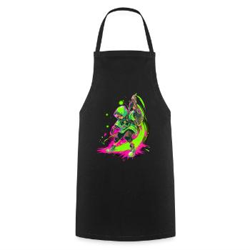 Garçon légendaire de la forêt dans la conception de jeux SplashArt - Tablier de cuisine - noir - Devant - AI Model Male 185 dark (185cm)