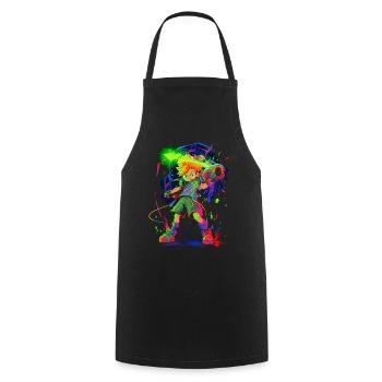 Cooles Gaming-Design: Die Legende des Waldjungen - Kochschürze - Schwarz - Vorne - AI Model Male 185 dark (185cm)