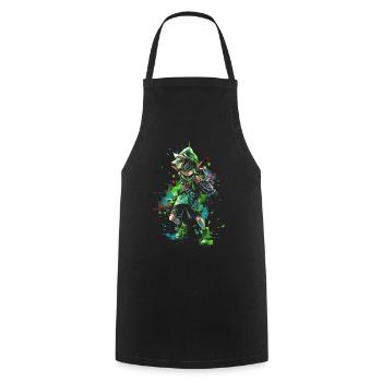 Cooles Gaming-Design zeigt legendären Waldjungen - Kochschürze - Schwarz - Vorne - AI Model Male 185 dark (185cm)