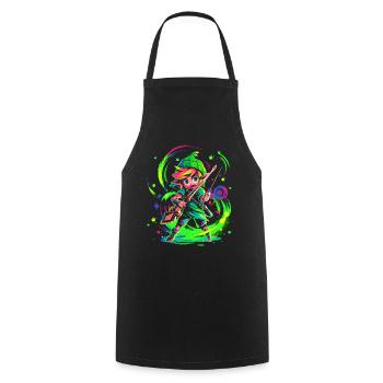 Cool design, legendary forest boy while gaming - Cooking Apron - black - Front - AI Model Male 185 dark (185cm)