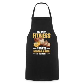 Drôle de vêtements de cuisson au pain aux bananes - Tablier de cuisine - noir - Devant - AI Model Male 185 dark (185cm)