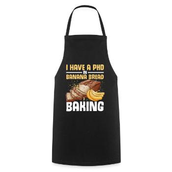 Drôle de vêtements de cuisson au pain aux bananes - Tablier de cuisine - noir - Devant - AI Model Male 185 dark (185cm)