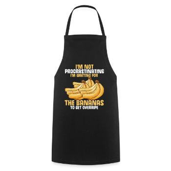 Drôle de vêtements de cuisson au pain aux bananes - Tablier de cuisine - noir - Devant - AI Model Male 185 dark (185cm)
